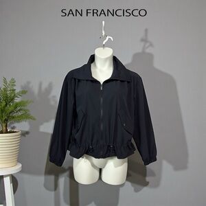 NEW, SAN FRANCISCO, Zip Front Lightweight Jacket, Size Large, Navy 🍂